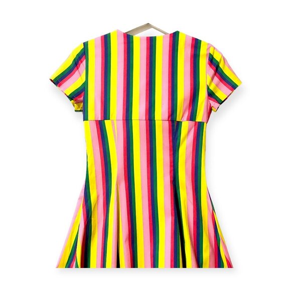 STAUD Alice Multicolor Stripe Knotted Poplin Midi Dress Size 2 NWT - Picture 10 of 16